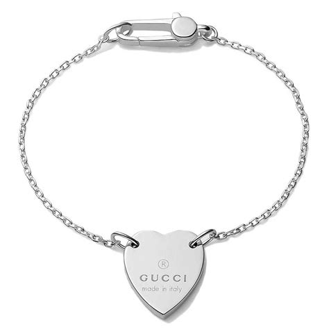 gucci women's heart bracelet|heart bracelet with gucci trademark.